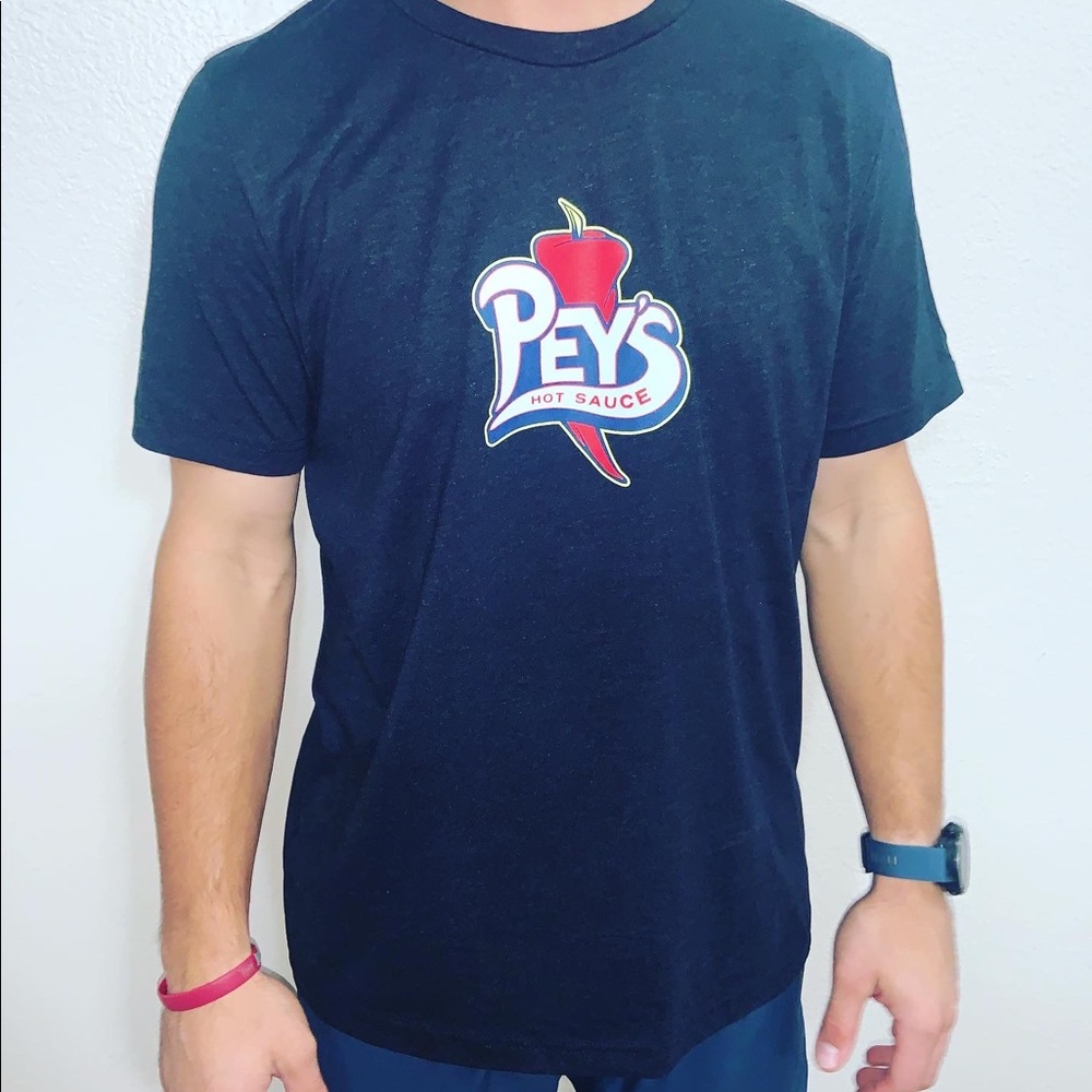 Black Tri Blend Pey’s Hot Sauce Shirt